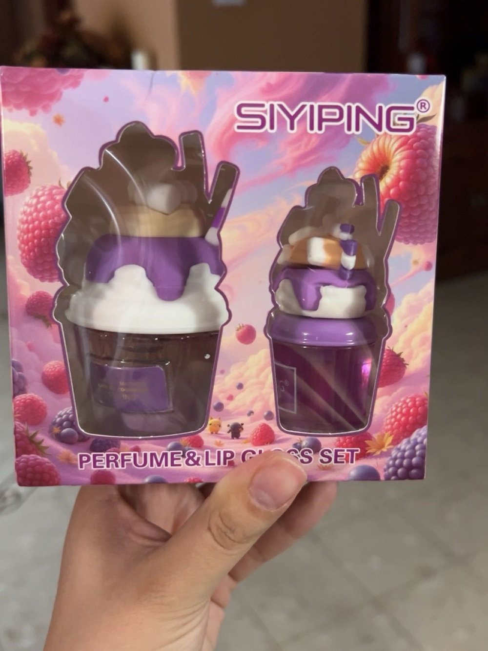 Purple Perfume & Lip Gloss Set - Women Bath & Body